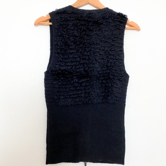 $218‼️ NWT BCBG Alpaca Knitted sweater Vest Zip Up Black Fall Winter Wardrobe - Picture 4 of 4